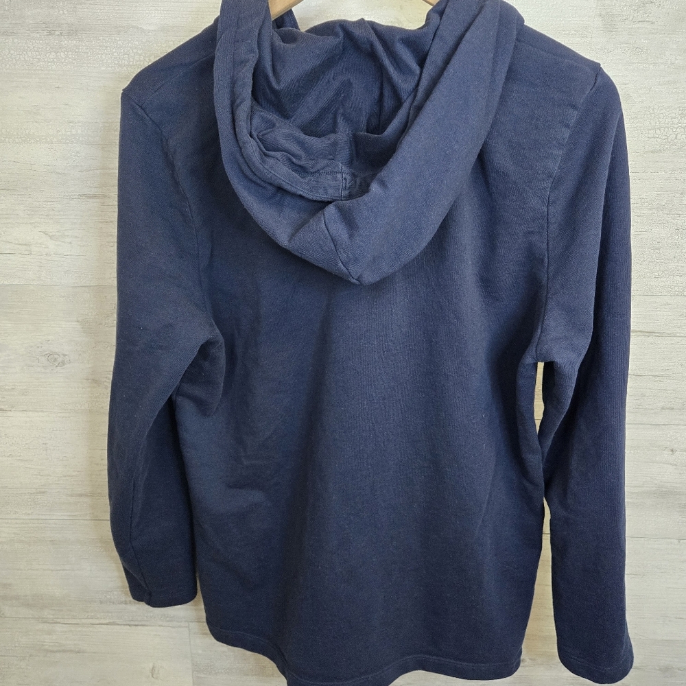 L.L. Bean Womens Hooded Sweatshirt With Button Closure - Picture 4 of 8